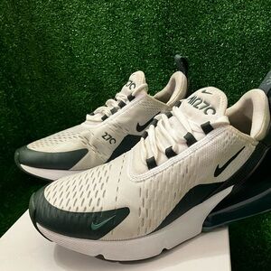 Nike Air Max 270 White and Green. Women’s size 9.5